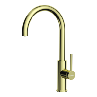 Смеситель для кухни Omoikiri Okawa 2 Plus lg 4994552, светлое золото
