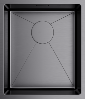 Мойка кухонная Omoikiri Taki 38-U/IF-GM 4973106, вороненая сталь
