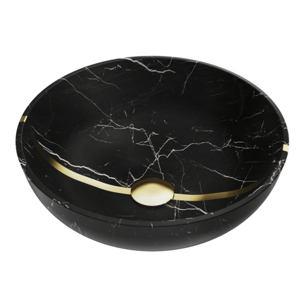 Раковина накладная для ванной Omoikiri Hitomi bl-marble 4972077, черный