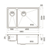 Мойка кухонная Omoikiri TAKI 69-2-U/IF SIDE IN-L 4997049, нержавеющая сталь