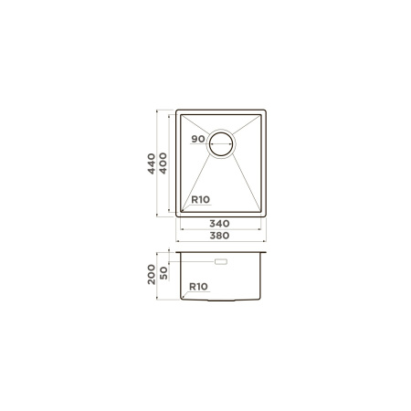 Мойка кухонная Omoikiri Taki 38-U/IF-LG 4973092, светлое золото