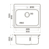 Мойка кухонная Omoikiri Ashi 56-IN 4993449, нержавеющая сталь