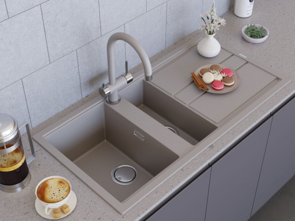 Мойка кухонная Omoikiri Kitagawa 100-2 GB 4993805, графит