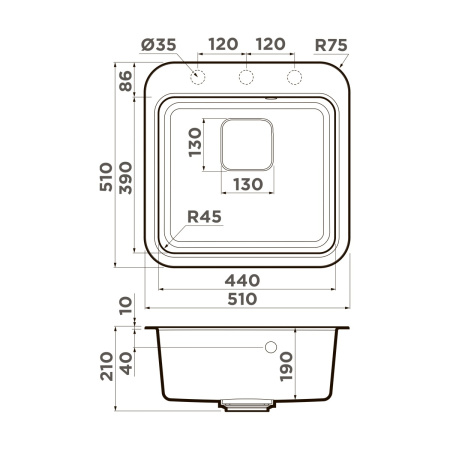 Мойка кухонная Omoikiri TASOGARE 51 PA 4993738, пастила