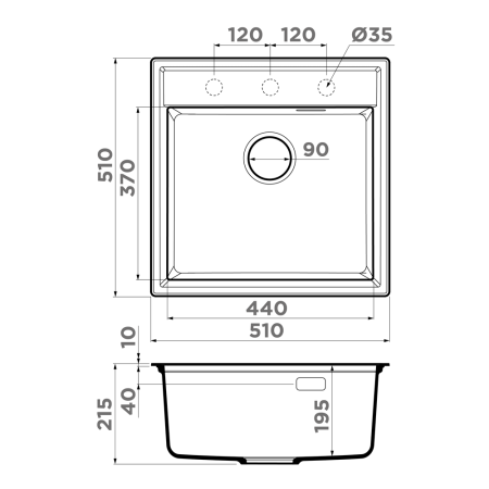 Мойка кухонная Omoikiri Daisen 51 pa 4997576, пастила