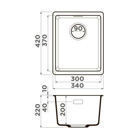 Мойка кухонная Omoikiri Kata 34-U-GR 4993383, Leningrad grey