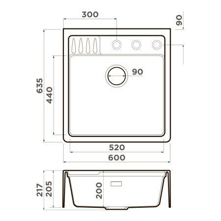 Мойка кухонная Omoikiri Kinokawa 60 wh 4997463, белый