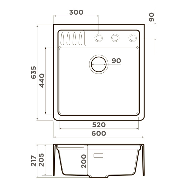 Мойка кухонная Omoikiri Kinokawa 60 wh 4997463, белый