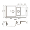 Мойка кухонная Omoikiri Daisen-86-2 PA 4993473, пастила