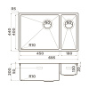 Мойка кухонная Omoikiri TAKI 69-2-U/IF SIDE IN-R 4993182, нержавеющая сталь