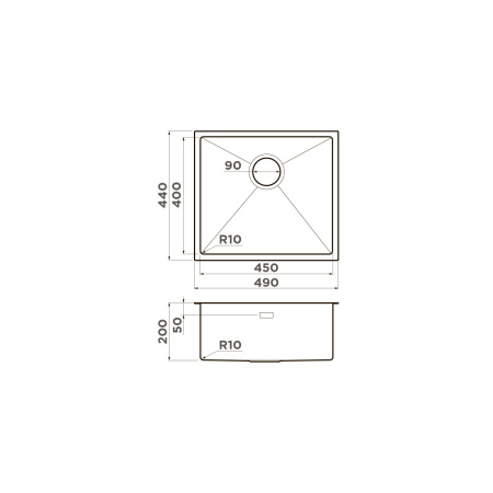 Мойка кухонная Omoikiri Taki 49-U/IF GB 4997018, графит