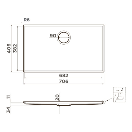 Мойка кухонная Omoikiri Kiten 70-INT wh 4997479, белый