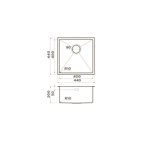 Мойка кухонная Omoikiri Taki 44-U/IF GB 4997017, графит