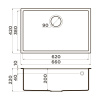 Мойка кухонная Omoikiri TEDORI 66-U SA 4993974, бежевый
