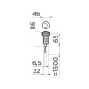 Пневматическая кнопка Omoikiri SW-01 AB, 4996040, античная латунь