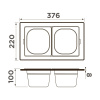Контейнер Omoikiri DC-04-2 IN, 4999084, нержавеющая сталь