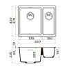 Мойка кухонная Omoikiri Kata 55-2-U-PA 4993386, пастила