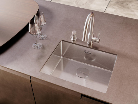 Мойка кухонная Omoikiri Taki 54-U/IF Microdecor in 4997467, нержавеющая сталь
