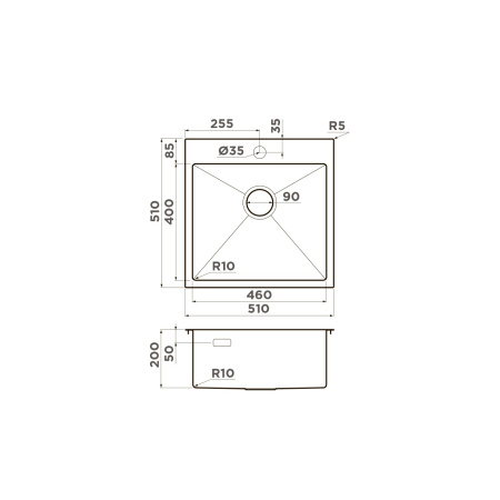 Мойка кухонная Omoikiri Akisame-51-GB 4997013, графит