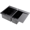 Мойка кухонная Omoikiri AKISAME 78-2 GM L 4973101, вороненая сталь