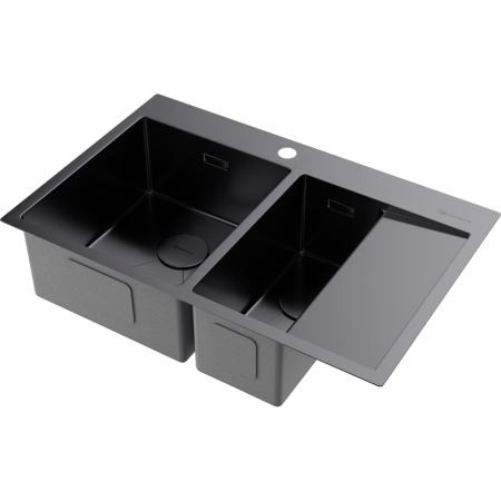 Мойка кухонная Omoikiri AKISAME 78-2 GM L 4973101, вороненая сталь