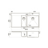 Мойка кухонная Omoikiri AKISAME 100-2 LG-R крыло слева, 4973090, светлое золото