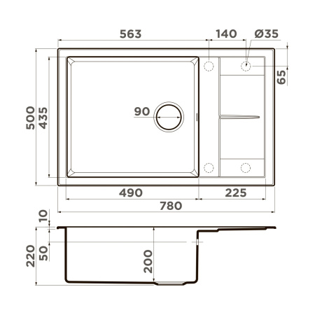 Мойка кухонная Omoikiri SUMI 78A-LB WH 4997100, белый