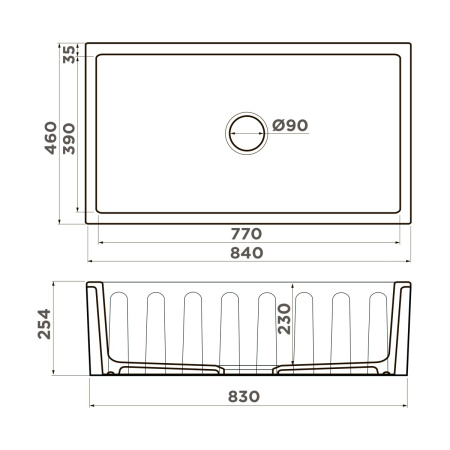 Мойка кухонная Omoikiri Mikura 83 PE 4997084, бежевая галька pebble