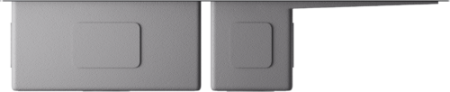 Мойка кухонная Omoikiri AKISAME 100-2 GM-L крыло справа, 4973103, вороненая сталь