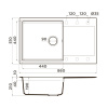 Мойка кухонная Omoikiri Daisen-86-PA 4993696, пастила