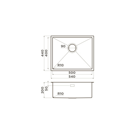 Мойка кухонная Omoikiri Taki 54-U/IF GB 4997019, графит