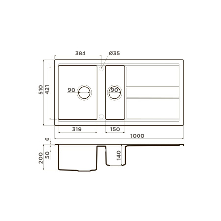 Мойка кухонная Omoikiri Kitagawa 100-2 GR 4993804, Leningrad grey