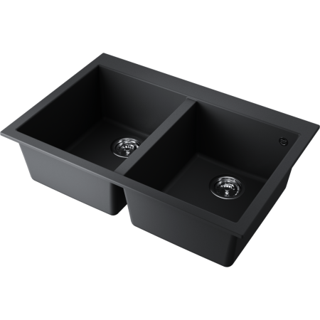 Мойка кухонная Omoikiri BOSEN 80-2-BL 4993836, черный