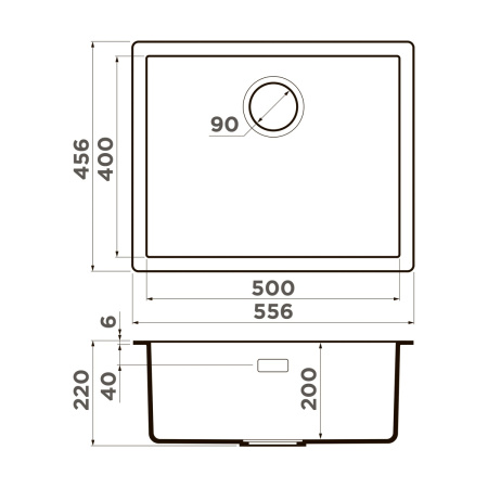 Мойка кухонная Omoikiri Yamakawa 55T-U/I WH 4993431, белый