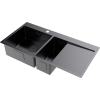 Мойка кухонная Omoikiri AKISAME 100-2 GM-L крыло справа, 4973103, вороненая сталь