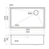 Мойка кухонная Omoikiri TAKI 74-U/IF SIDE LG 4993171, светлое золото
