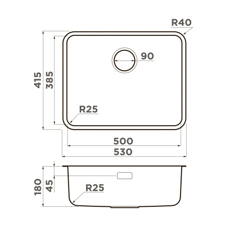 Мойка кухонная Omoikiri OMI 53-U/I ULTRA-LG 4997409, светлое золото