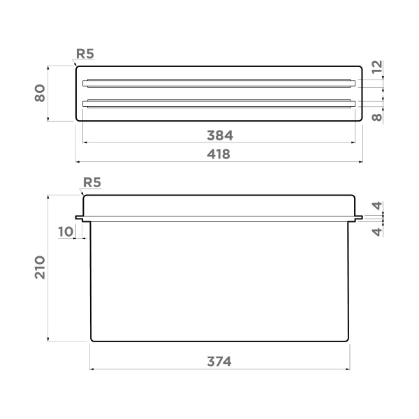Держатель с двумя досками Omoikiri FP-05 GB, 4999131, графит