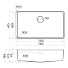 Мойка кухонная Omoikiri Omi 73-U/I Ultra gb 4997563, графит