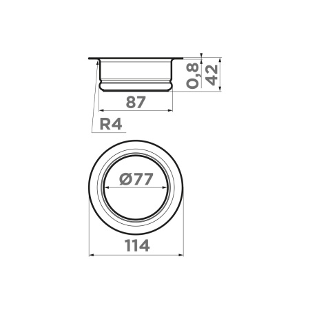 Сменная горловина для измельчителя Omoikiri NA-02 G, 4956716, золото