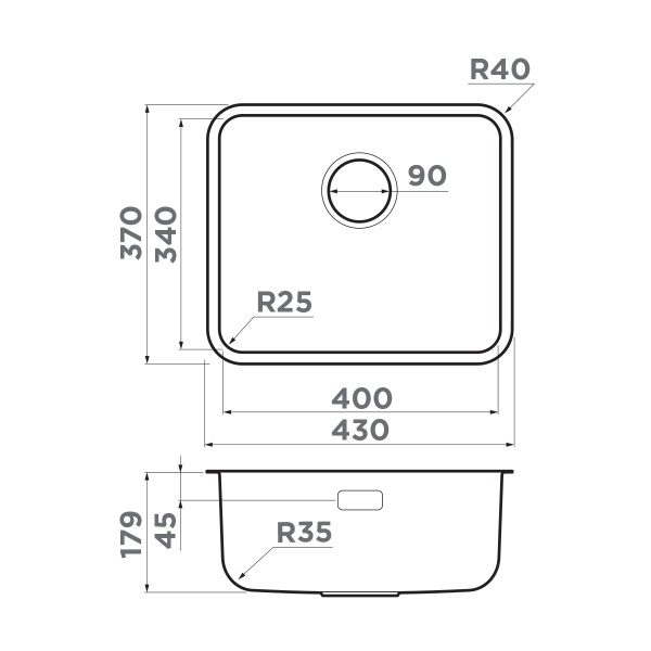 Мойка кухонная Omoikiri OMI 43-U/I ULTRA MINI-LG 4997403, светлое золото