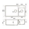 Мойка кухонная Omoikiri TEDORI 85-2-U SA 4993942, бежевый