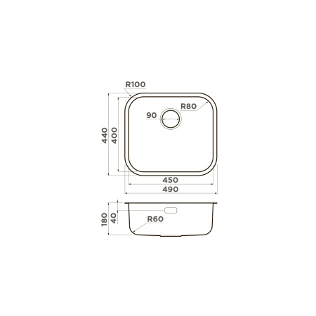 Мойка кухонная Omoikiri OMI 49-U/I LG 4993301, светлое золото