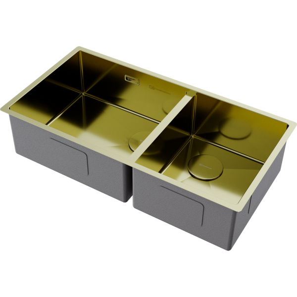 Мойка кухонная Omoikiri TAKI 85-2-LB-U/IF SIDE LG 4997038, светлое золото