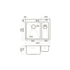 Мойка кухонная Omoikiri Akisame 60-2 IN-L 4993775, нержавеющая сталь