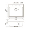 Мойка кухонная Omoikiri Daisen 60-GR 4993620, Leningrad grey