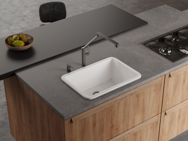 Мойка кухонная Omoikiri TORISHIMA 67 WH-GLOSSY 4993866, белый
