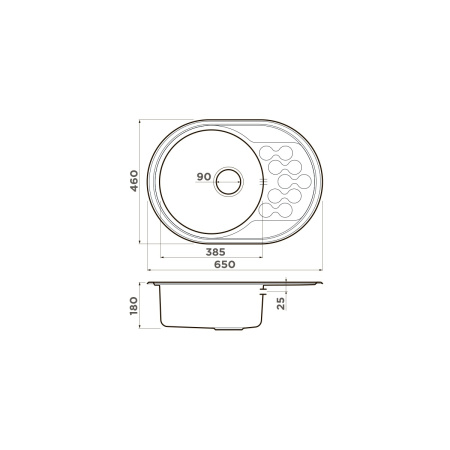 Мойка кухонная Omoikiri Kasumigaura 65-IN 4993727, нержавеющая сталь