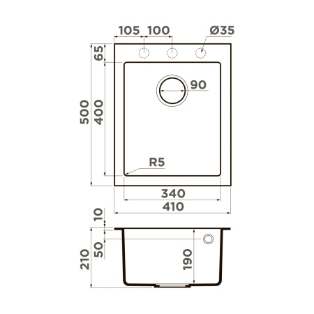 Мойка кухонная Omoikiri BOSEN 41 PL 4993218, платина