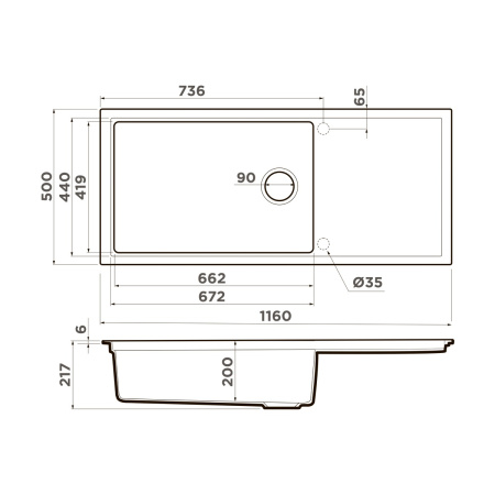 Мойка кухонная Omoikiri SINTESI 116 WH 4997121, белый